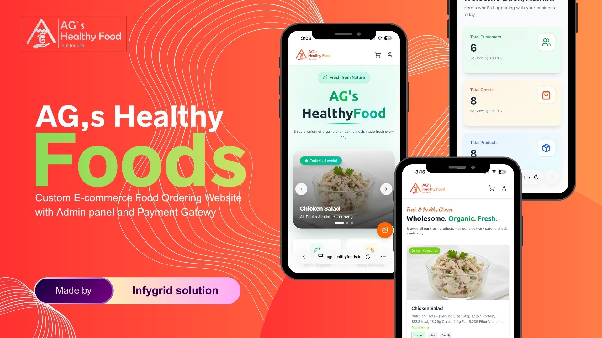 AGS Healthy Foods — Custom Diet Food Ordering Platform